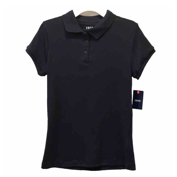 Izod Approved Schoolwear Golf Uniform Short Sleeve Girls Polo Navy XL (16) - Picture 1 of 16